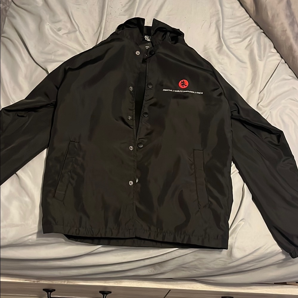 Men's Black Windbreaker Jacket